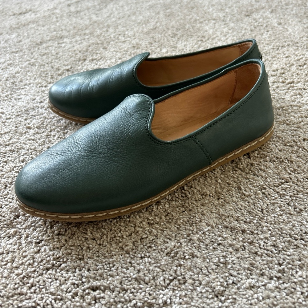 $185 CHARIX size 40 Hunter Green Slip on Shoes US 9 9.25 Excellent!